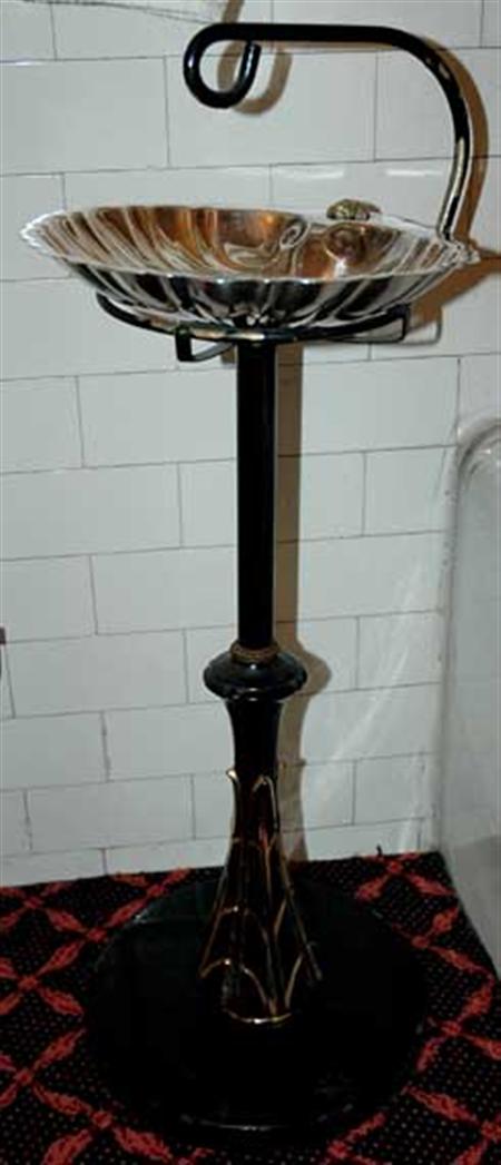 Lot image - Black Painted Metal Cigarette Stand