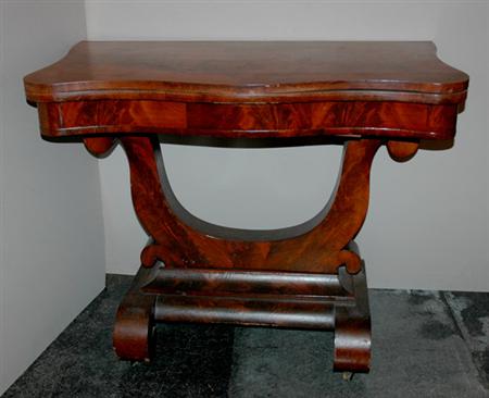 Lot image - Classical Mahogany Fold-Over Games Table