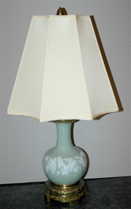 Lot image - French Gilt-Bronze Mounted Pate Sur Pate Porcelain Lamp