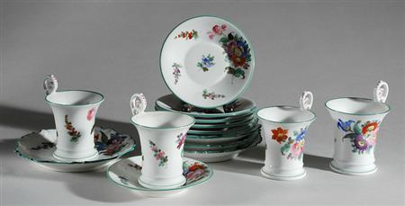Lot image - German Porcelain Partial Dessert Service