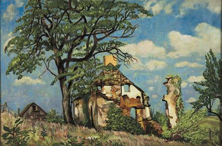 Lot image - Richard Hayley Lever American, 1876-1958 Stone House