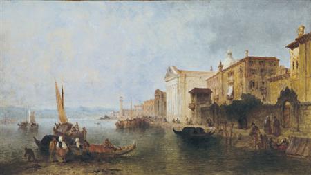 Lot image - Jane Vivian British, 19th Century Chiesa di San Giorgio Maggiore, Lago Maggiore