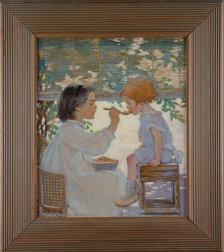 Lot image - Jessie Willcox Smith American, 1863-1935 Little Mother, circa 1922