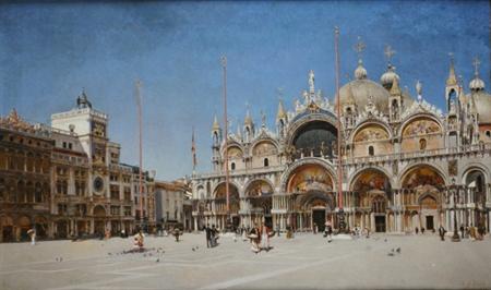 Lot image - Federico del Campo Peruvian, 1837-1927 Saint Marks Square, 1891