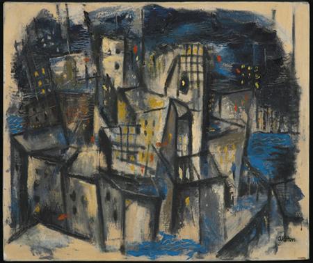 Lot image - Charles Henry Alston American, 1907-1977 Untitled (Abstract Cityscape)