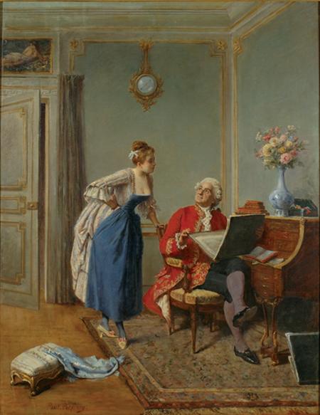 Lot image - Paul Parfonry French, d. 1920 The Interruption