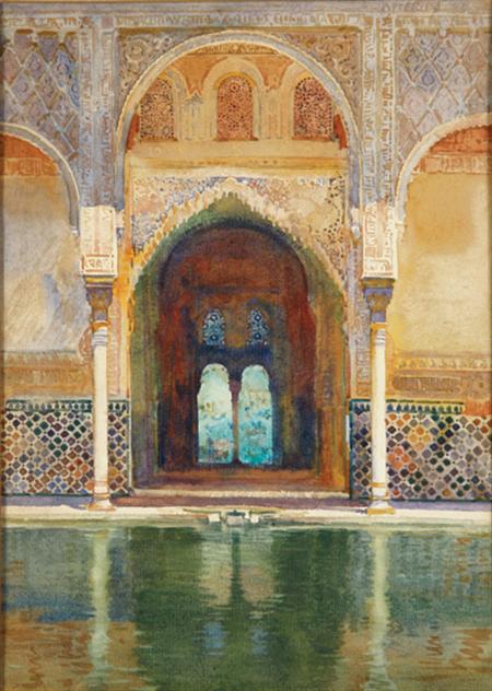 Lot image - George Owen Wynne Apperley British, 1884-1960 Entrance to the Hall of Ambassadors, Alhambra, Granada