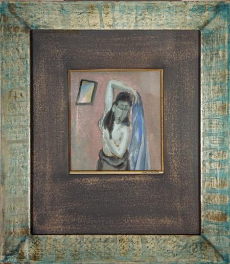 Lot image - Max Weber American, 1881-1961 Female Figure before a Mirror