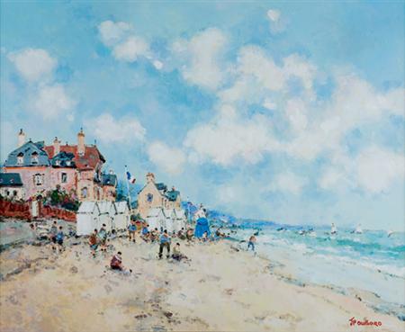 Lot image - Jean Pierre Dubord  French, b. 1949  La Plage dans le Calvados