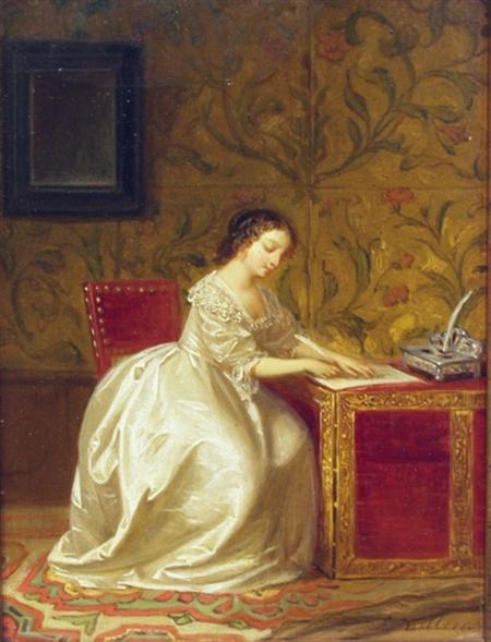 Lot image - Louis Willems Dutch, 1820-1889 The Letter