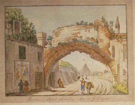 Lot image - Italian School 19th Century Arco di San Lazzaro, Aventine Hill, Rome