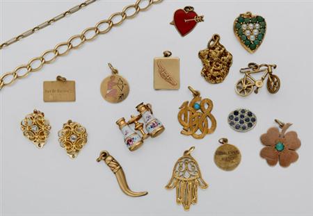 Lot image - Group of Miscellaneous Charms and Jewelry