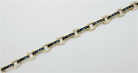 Lot image - Sapphire and Diamond Bracelet