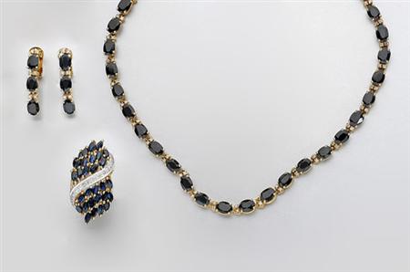 Lot image - Group of Sapphire and Diamond Jewelry