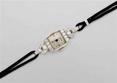 Lot image - Diamond Wristwatch