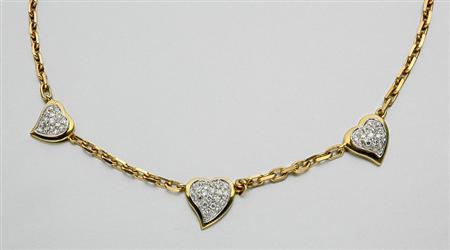 Lot image - Gold and Diamond Necklace