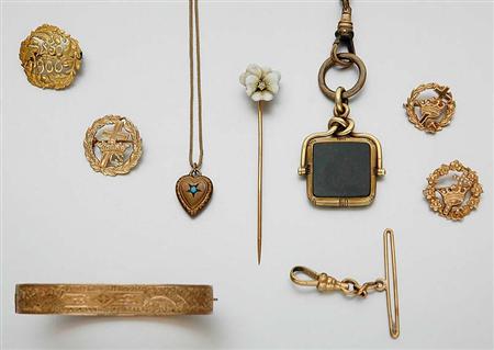 Lot image - Group of Antique Jewelry and Items