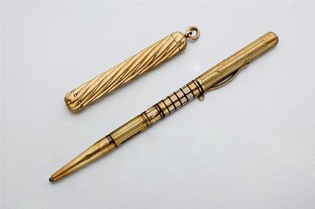 Lot image - Gold Retractable Pencil and Calendar Pencil