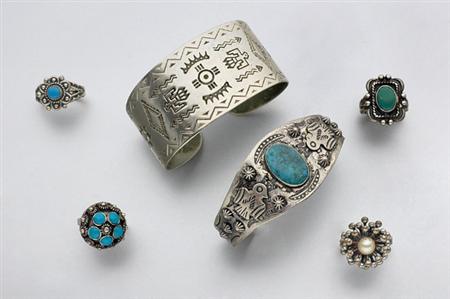 Lot image - Group of Silver Jewelry