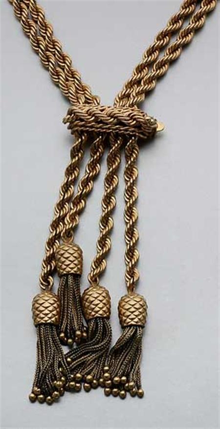 Lot image - Double Strand Rope Chain with Slide
