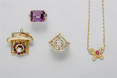 Lot image - Group of Gold, Diamond and Gem-Set Jewelry
