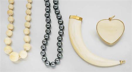 Lot image - Lot of Assorted Bone and Plastic Jewelry