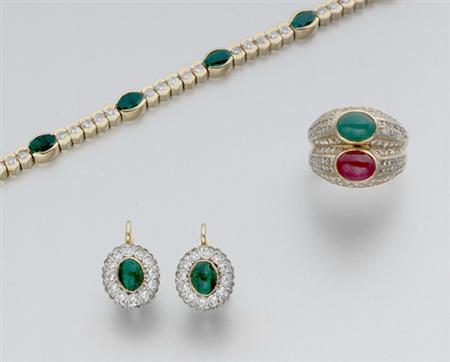 Lot image - Group of Gold, Gem-Set and Diamond Jewelry