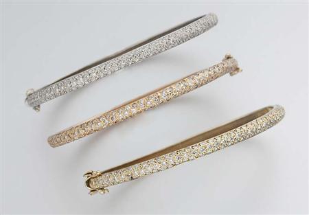 Lot image - Three Diamond Bangles