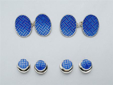 Lot image - Blue Enamel Dress Set
