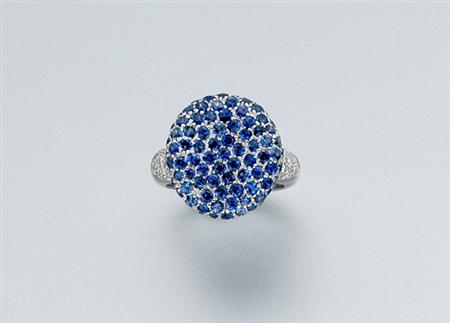 Lot image - Sapphire and Diamond Ring
