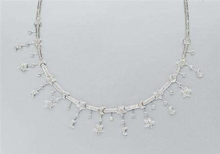 Lot image - Diamond Fringe Necklace