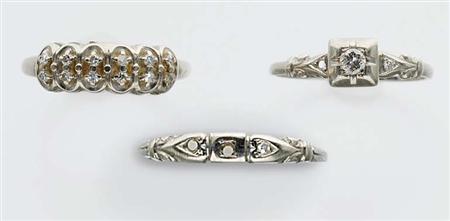 Lot image - Three Diamond Rings