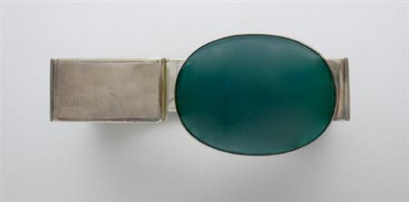 Lot image - Large Silver Cuff Bangle