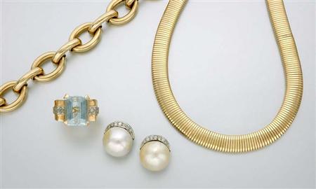 Lot image - Group of Gold Jewelry