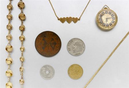 Lot image - Group of Assorted Coins, Currency and Jewelry