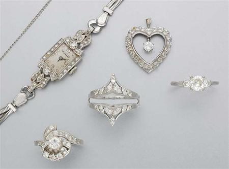 Lot image - Group of Diamond Jewelry