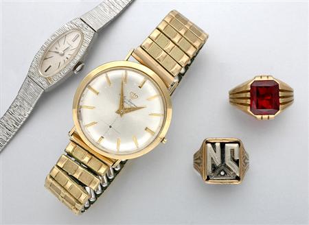 Lot image - Two Wristwatches and Two Rings