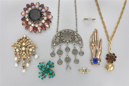 Lot image - Group of Assorted Gold, Metal and Costume Jewelry