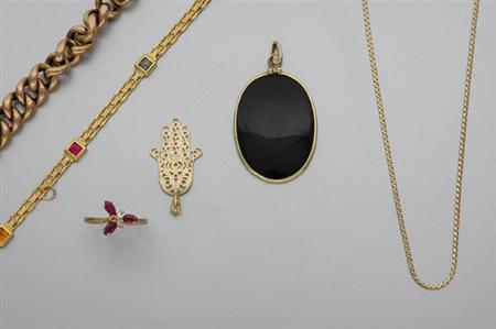 Lot image - Assorted Gold and Metal Jewelry