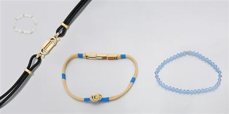 Lot image - Two Cord Bracelets and Crystal Bead Bracelet and Ring