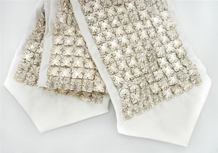 Lot image - Fabric and Metal Prayer Shawl