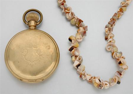 Lot image - A Hunting Cased Pocket Watch and Miscellaneous Jewelry