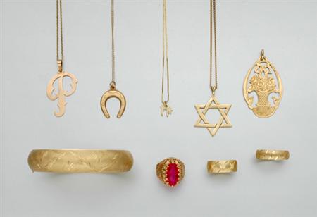 Lot image - Group of Jewelry and a Wristwatch
