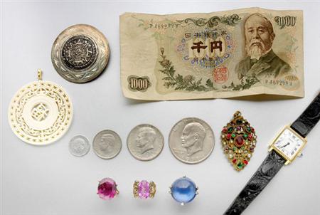 Lot image - Group of Assorted Jewelry, Coins and Currency