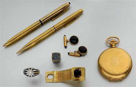 Lot image - Group of Gentlemans Jewelry and Items