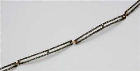 Lot image - Emerald and Diamond Necklace