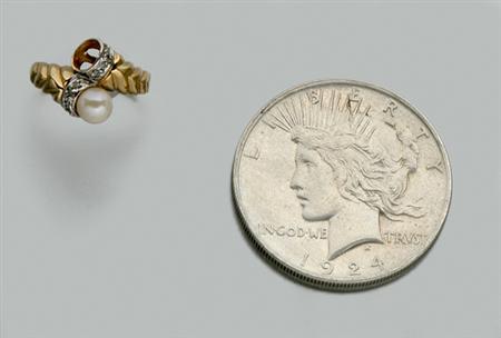 Lot image - Ring and One U.S. Silver Dollar