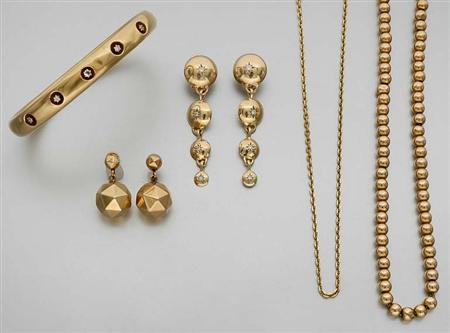 Lot image - Group of Gold Jewelry