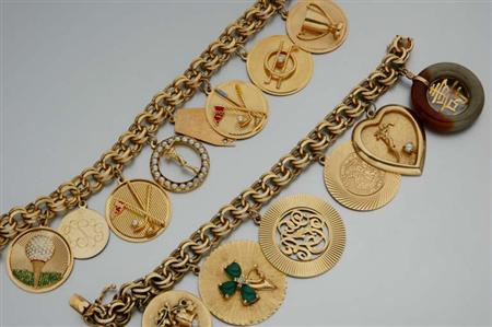 Lot image - Two Gold Charm Bracelets