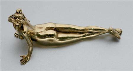 Lot image - Gold Nude Statue